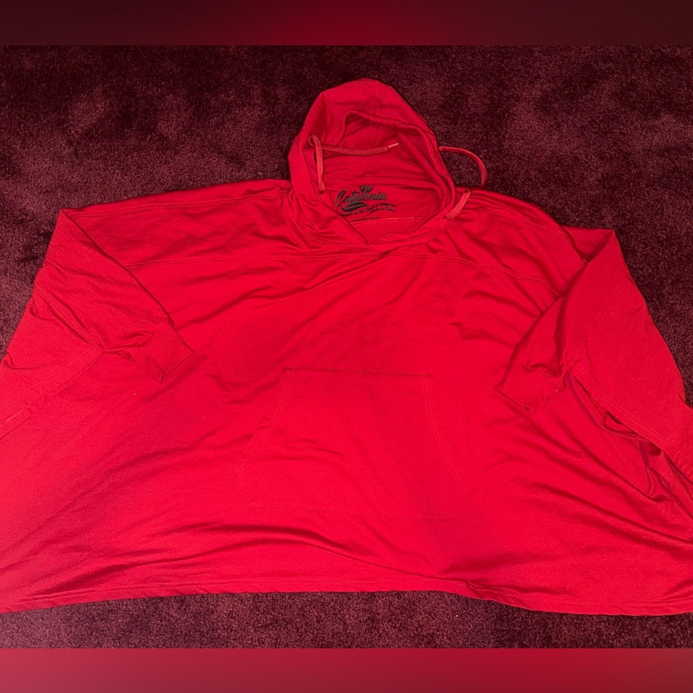 Catalonia red hooded sweatshirt blanket cape ONE SIZE